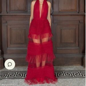 Meshki Minka Ruffle Halter Dress